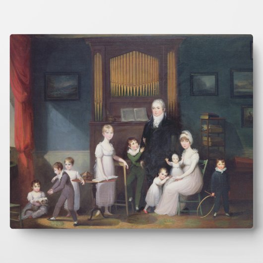 インテリア内のファミリ・グループ, c.1800 フォトプラーク (正面)