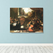 インテリア図書室の部屋 キャンバスプリント (インサイチュ (ウッドフロア))