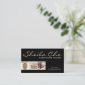 インテリア外装デザイナー家具店 名刺 (スタンド正面)