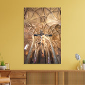 インテリア大聖堂のイエス像 キャンバスプリント (インサイチュ (リビング))