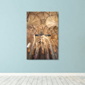 インテリア大聖堂のイエス像 キャンバスプリント (インサイチュ (ウッドフロア))