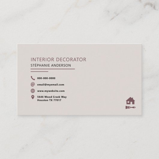 インテリア装飾体 名刺 (裏面)