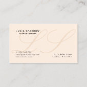 インテリア設計者 名刺 (裏面)