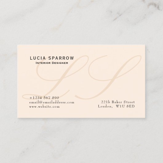 インテリア設計者 名刺 (裏面)