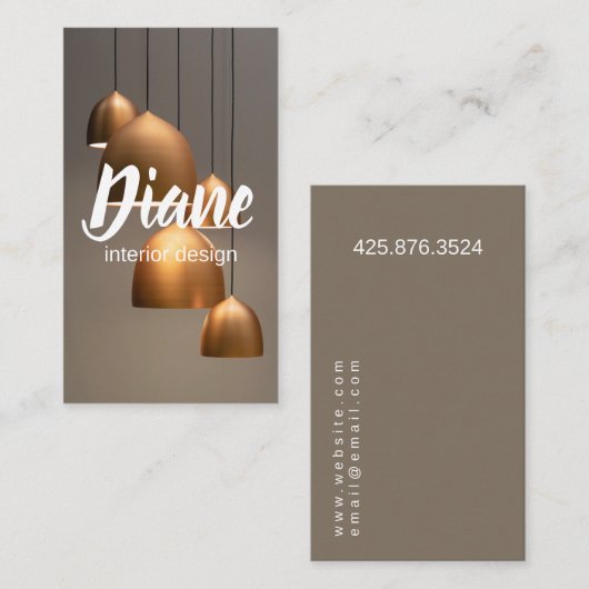 インテリア設計者  名刺 (正面/裏面)
