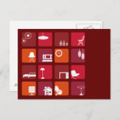 インテリア アイコン セット ポストカード (正面/裏面)