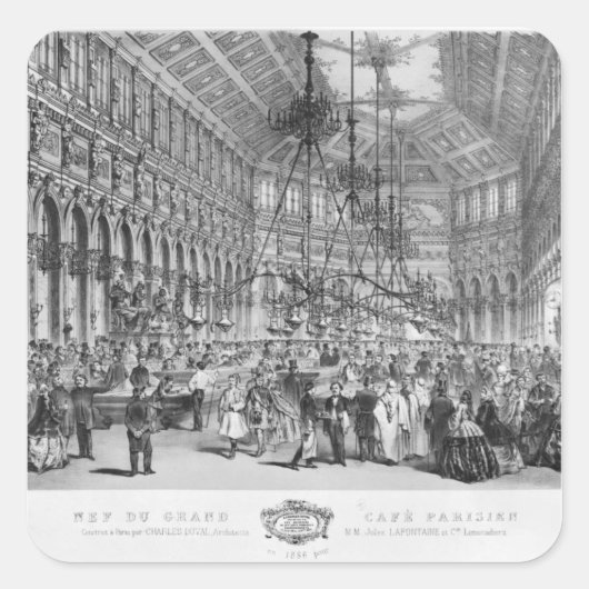 インテリア・オブ・グランド・カフェ・パリジャン スクエアシール (正面)