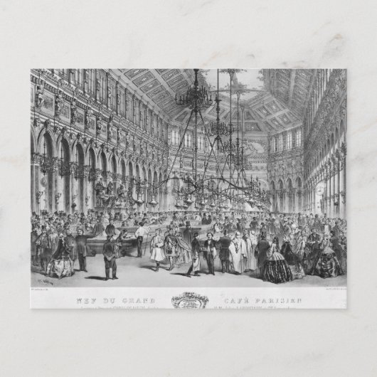 インテリア・オブ・グランド・カフェ・パリジャン ポストカード (正面)