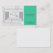 インテリア・デザイナーのインテリア・デザイナー、色のデザイン 名刺 (正面/裏面)