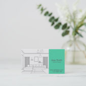 インテリア・デザイナーのインテリア・デザイナー、色のデザイン 名刺 (スタンド正面)