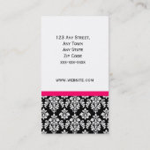 インテリア・デザイナーのダマスク織のエレガントな名刺 名刺 (裏面)