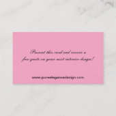 インテリア・デザイナーのダマスク織の線条細工の名刺 名刺 (裏面)