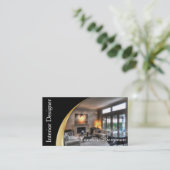 インテリア・デザイナーのデザインのコンサルタント 名刺 (スタンド正面)