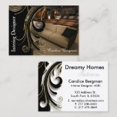 インテリア・デザイナーのデザインのコンサルタント 名刺 (正面/裏面)