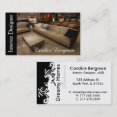 インテリア・デザイナーのデザインのコンサルタント 名刺 (正面/裏面)