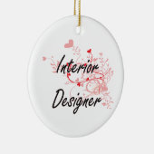 インテリア・デザイナーのハートとの芸術的な仕事デザイン セラミックオーナメント (右)