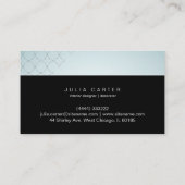 インテリア・デザイナーのプランナーの家の装飾者カード 名刺 (裏面)