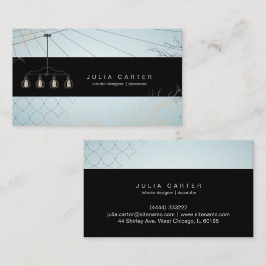インテリア・デザイナーのプランナーの家の装飾者カード 名刺 (正面/裏面)
