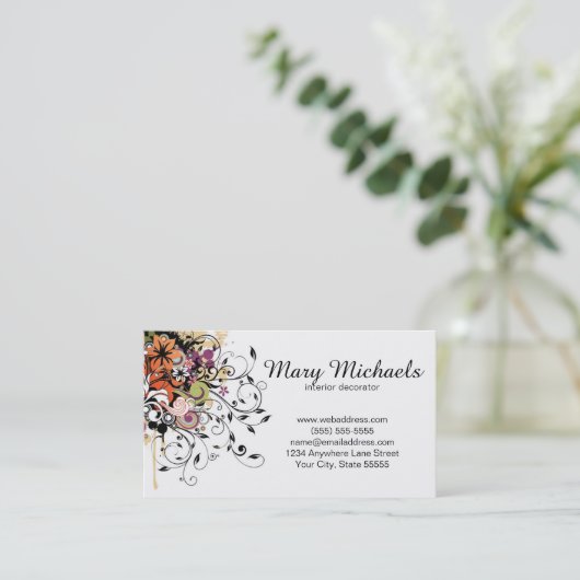 インテリア・デザイナーの名刺のデザインのテンプレート 名刺 (スタンド正面)