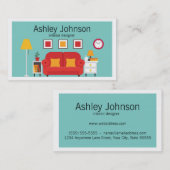 インテリア・デザイナーの名刺のデザイン 名刺 (正面/裏面)