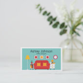 インテリア・デザイナーの名刺のデザイン 名刺 (スタンド正面)