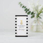 インテリア・デザイナーの名刺-シックな幾何学的 名刺 (スタンド正面)