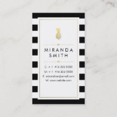 インテリア・デザイナーの名刺-シックな幾何学的 名刺 (裏面)