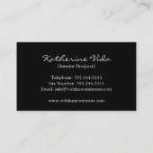 インテリア・デザイナーの名刺 名刺 (裏面)