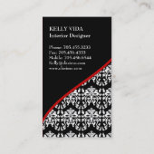 インテリア・デザイナーの名刺 名刺 (裏面)