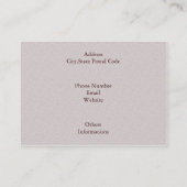 インテリア・デザイナーの名刺 名刺 (裏面)