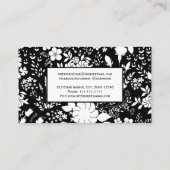 インテリア・デザイナーの名刺(白黒) 名刺 (裏面)