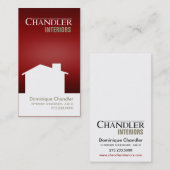 インテリア・デザイナーの家の経験豊かな人のデザインのコンサルタント 名刺 (正面/裏面)