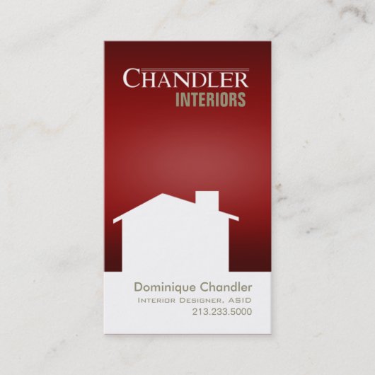インテリア・デザイナーの家の経験豊かな人のデザインのコンサルタント 名刺 (正面)
