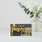 インテリア・デザイナーの家具のスタイルのヴィンテージ 名刺 (スタンド正面)