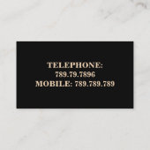 インテリア・デザイナーの家具のヴィンテージのアンティーク 名刺 (裏面)