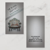 インテリア・デザイナーの家具の名刺のテンプレート 名刺 (正面/裏面)