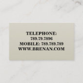 インテリア・デザイナーの家具の居間の装飾 名刺 (裏面)