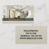 インテリア・デザイナーの家具の居間の装飾 名刺 (正面/裏面)