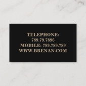 インテリア・デザイナーの家具の白くクラシックなエレガント 名刺 (裏面)