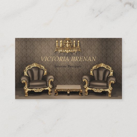 インテリア・デザイナーの家具の装飾者のクラシックの家 名刺 (正面)