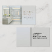 インテリア・デザイナーの家具ライト浴室 名刺 (正面/裏面)
