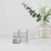 インテリア・デザイナーの家具ライト浴室 名刺 (スタンド正面)