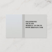 インテリア・デザイナーの家具ライト浴室 名刺 (裏面)