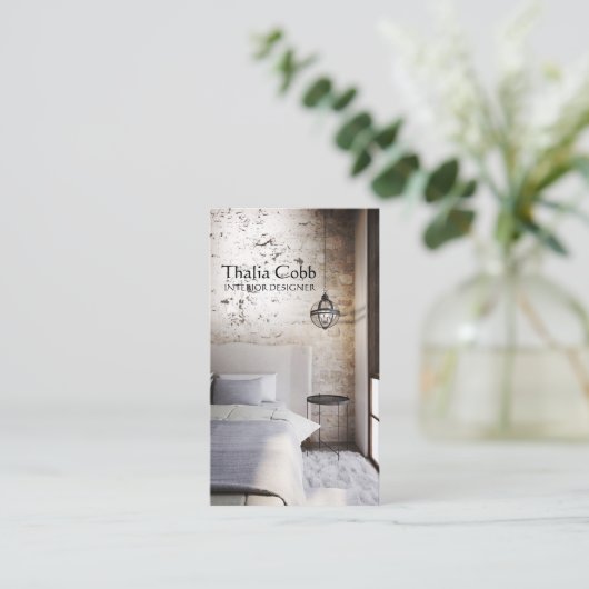 インテリア・デザイナーの家装飾者の名刺 名刺 (スタンド正面)