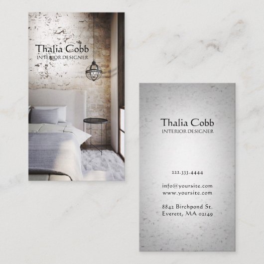 インテリア・デザイナーの家装飾者の名刺 名刺 (正面/裏面)