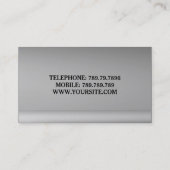 インテリア・デザイナーの薄い灰色の椅子カード 名刺 (裏面)