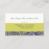 インテリア・デザイナーの装飾の緑の昇進のモダン 名刺 (裏面)