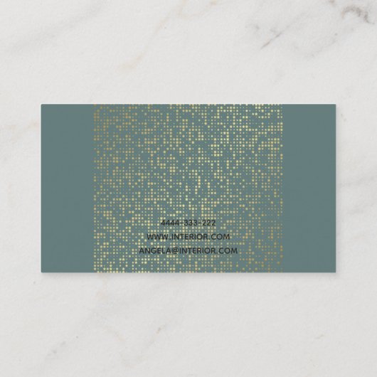 インテリア・デザイナーの装飾者の家具のスタイリスト 名刺 (裏面)