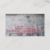 インテリア・デザイナーの赤い椅子の居間の装飾の青 名刺 (裏面)