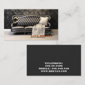 インテリア・デザイナーの黒のソファーのモダンなLeathern黒 名刺 (正面/裏面)